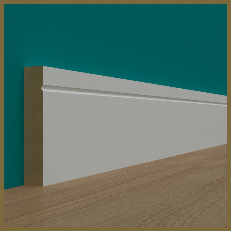 Square Edge V 1 Groove Skirting Board