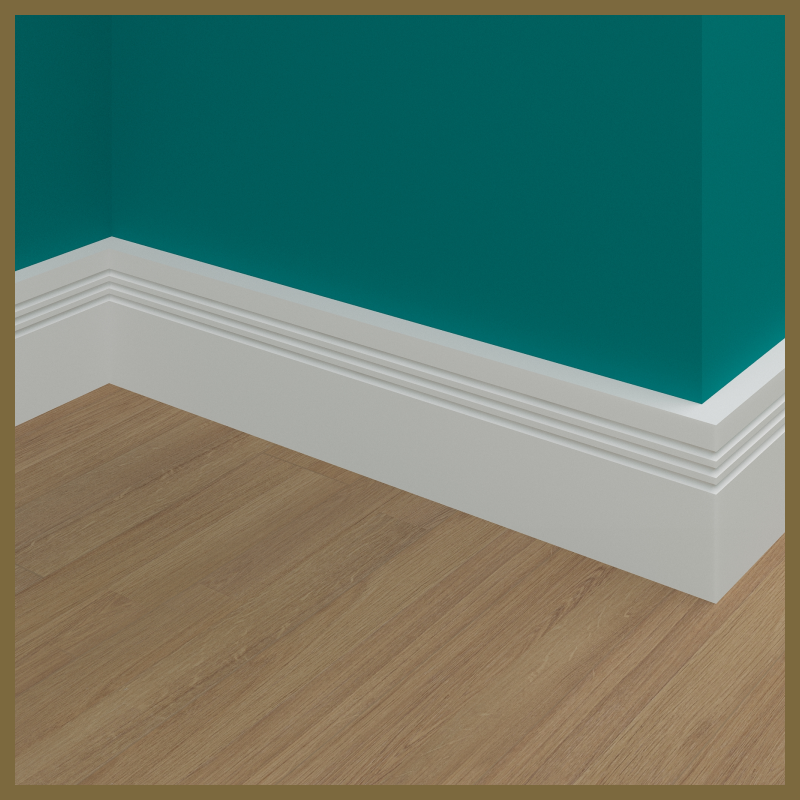 Square Edge C 3 Groove Skirting Board