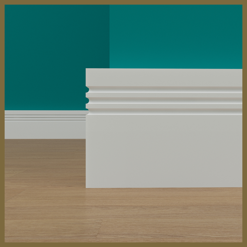Square Edge C 3 Groove Skirting Board