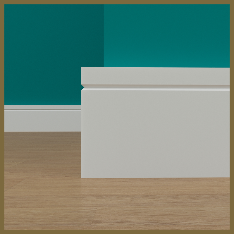 Square Edge V 1 Groove Skirting Board
