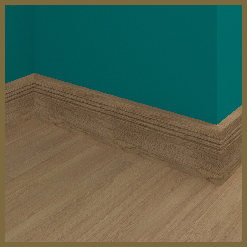 Square Edge C 3 Groove Walnut Skirting Board