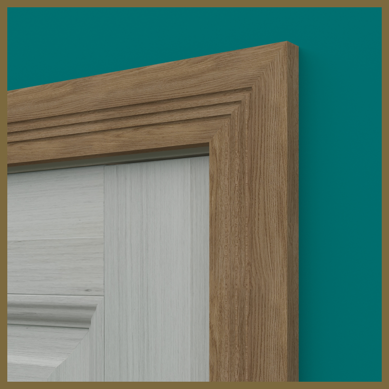 Square Edge C 3 Groove Walnut Architrave