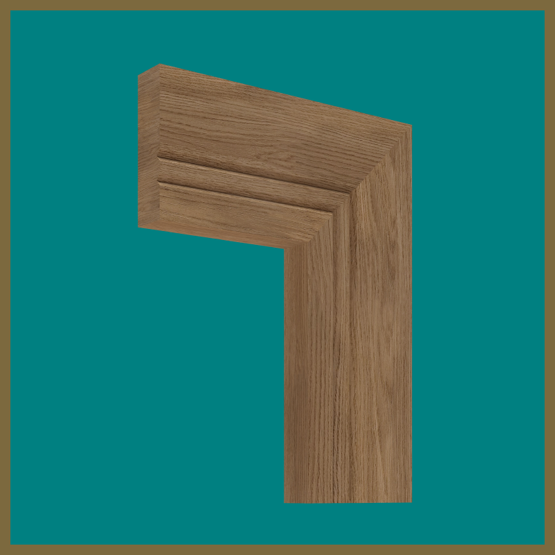 Square Edge V 2 Groove Walnut Architrave