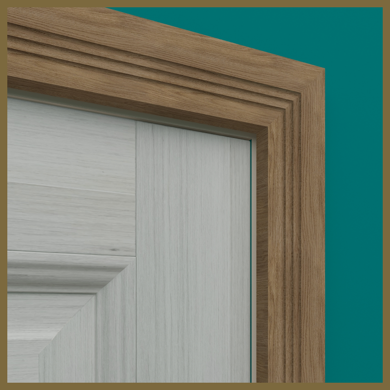 Square Edge C 3 Groove Walnut Architrave