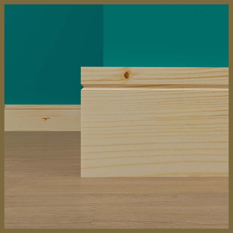 Square Edge V 1 Groove Pine Skirting Board