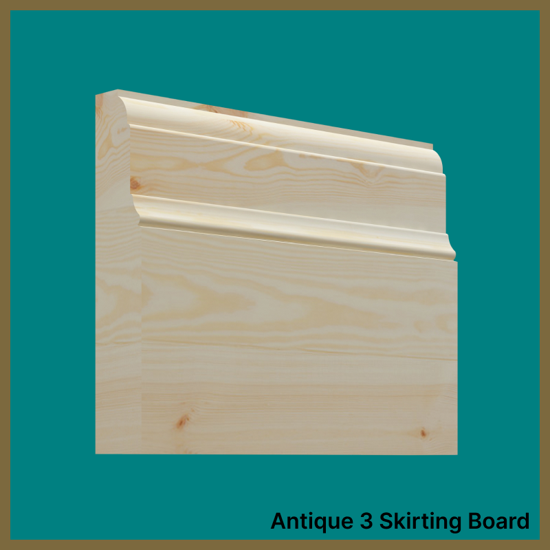 Antique 3 Pine Skirting Board