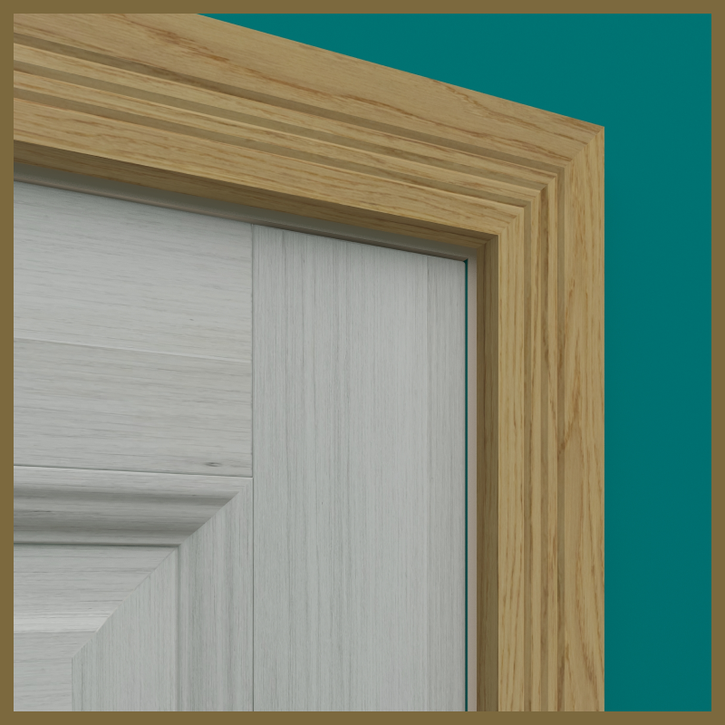 Square Edge V 3 Groove Oak Architrave