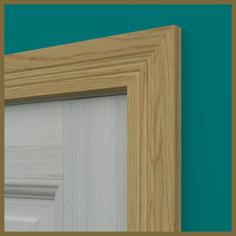 Square Edge V 3 Groove Oak Architrave