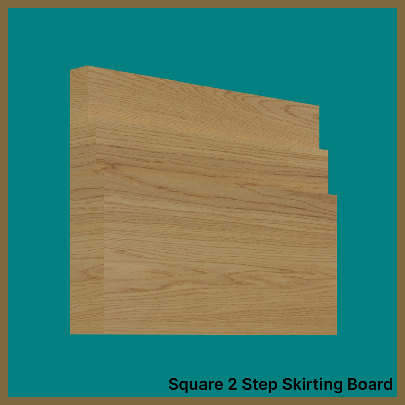 Square 2 Step Oak Skirting Board