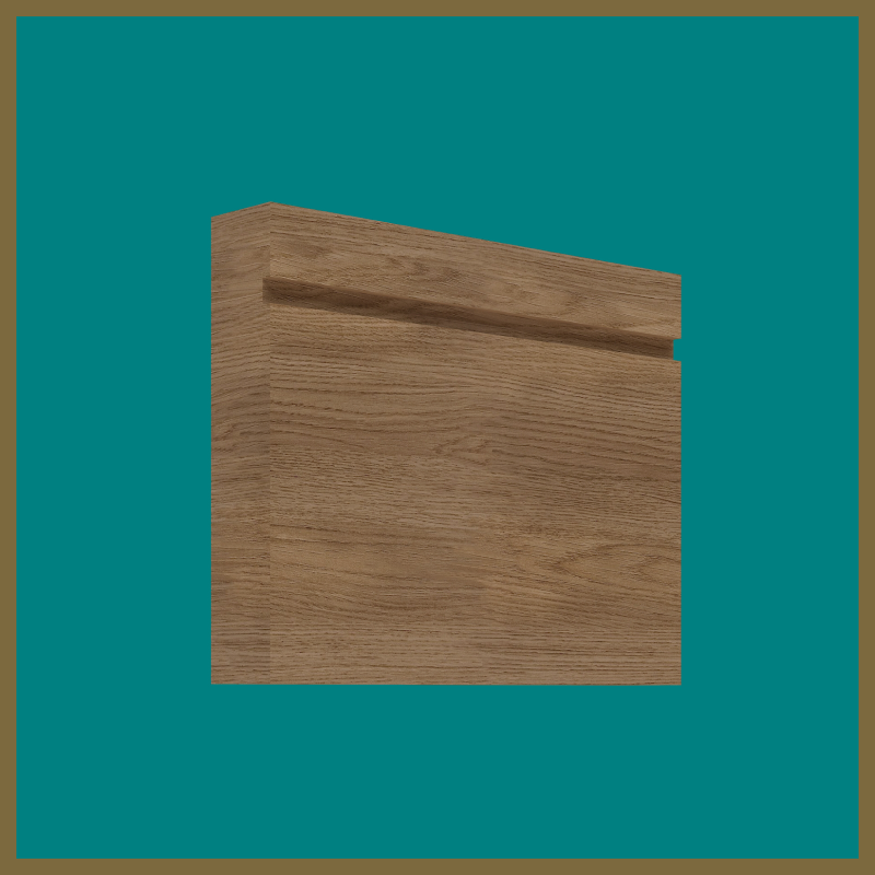 Square Edge Groove 1 Walnut Skirting Board