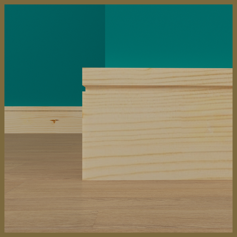 Square Edge Groove 1 Pine Skirting Board