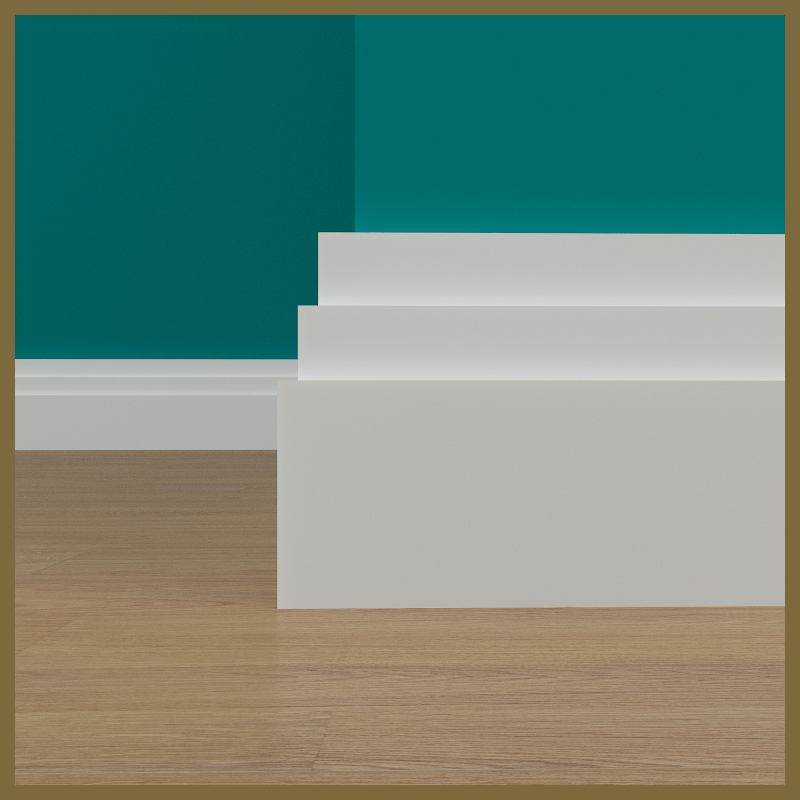 Square 2 Step MDF Skirting Board