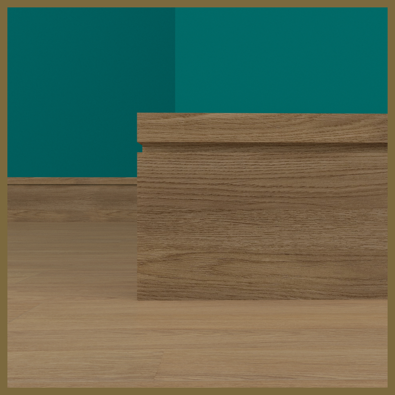 Square Edge Groove 1 Walnut Skirting Board
