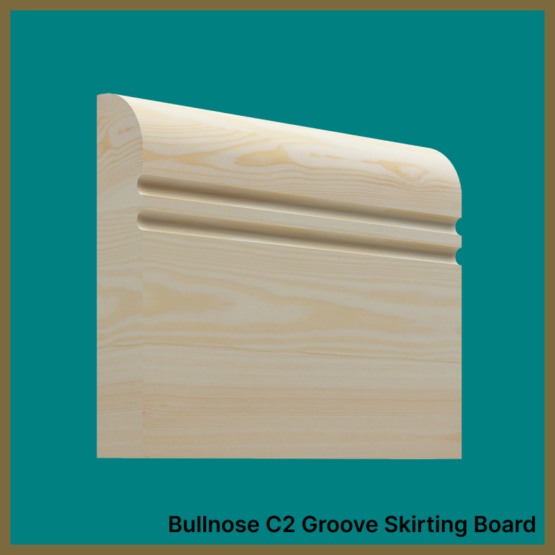 Bullnose C 2 Groove Pine Skirting Board