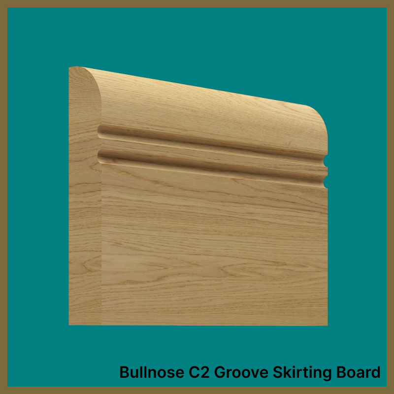 Bullnose C 2 Groove Oak Skirting Board