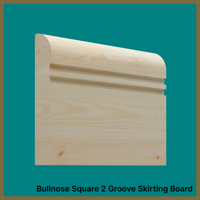 Bullnose 2 Groove Pine Skirting Board