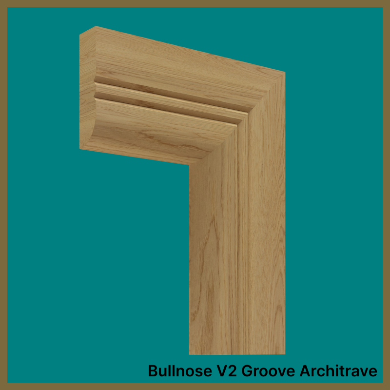 Bullnose V 2 Groove Oak Architrave