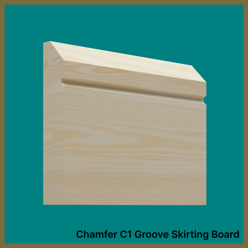 Chamfer C 1 Groove Pine Skirting Board