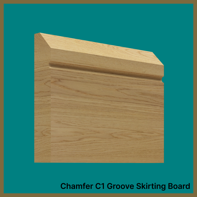 Chamfer C 1 Groove Oak Skirting Board