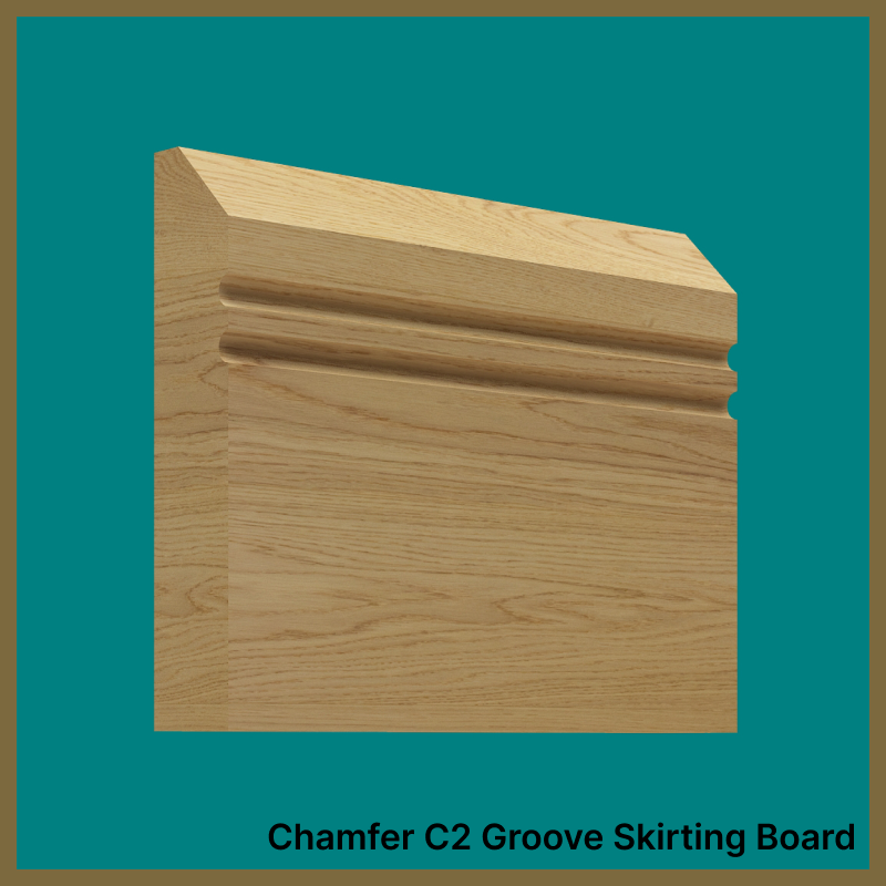 Chamfer C 2 Groove Oak Skirting Board