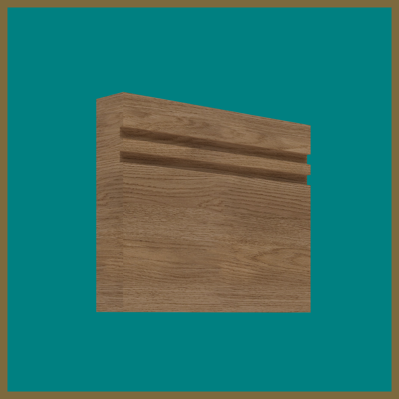 Square Edge Groove 2 Walnut Skirting Board