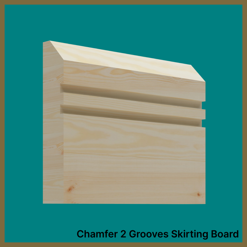 Chamfer 2 Groove Pine Skirting Board