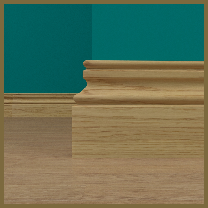 Ogee 2 Oak Skirting Board