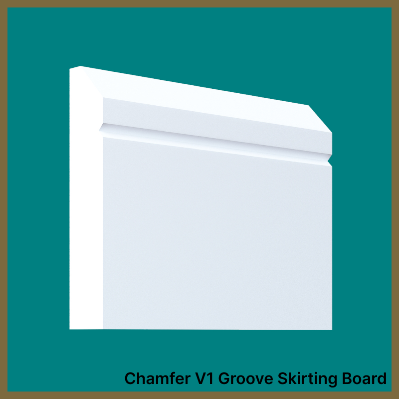 Chamfer V 1 Groove Skirting Board
