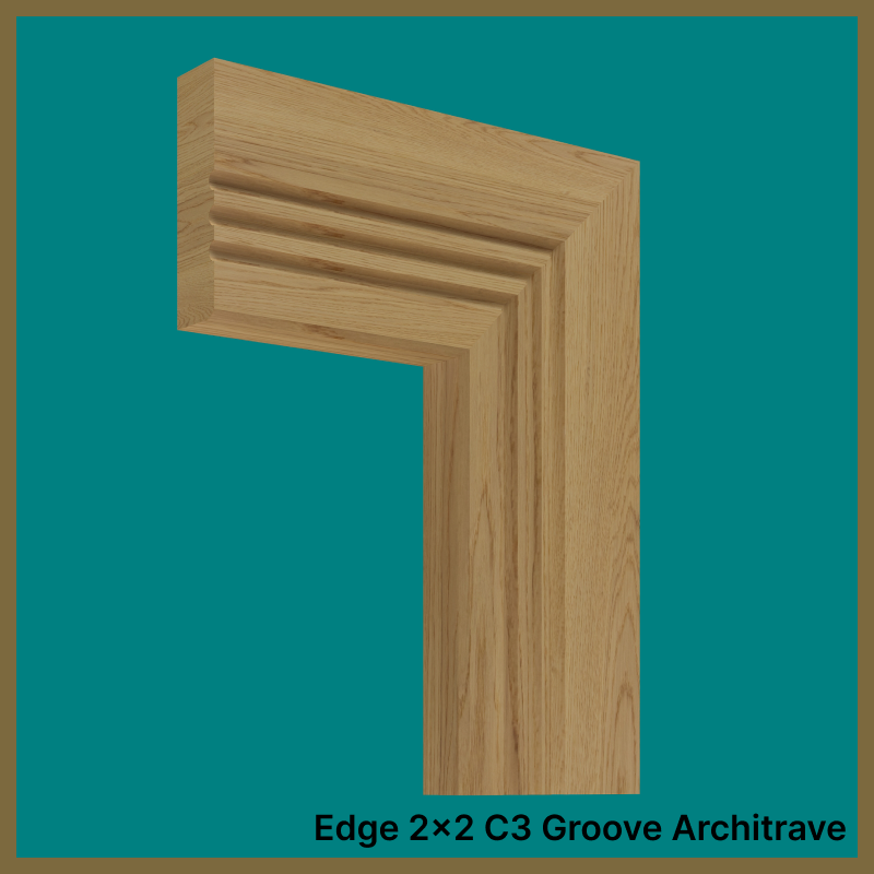 Edge 2x2 C 3 Groove Oak Architrave