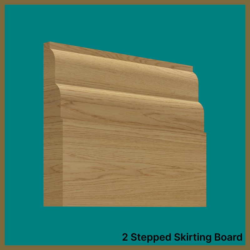 2 Stepped Oak Skirting Board
