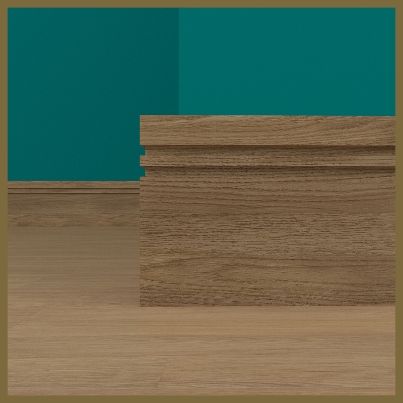Square Edge Groove 2 Walnut Skirting Board