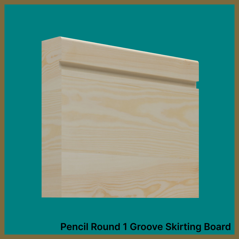 Pencil Round 1 Groove Pine Skirting Board