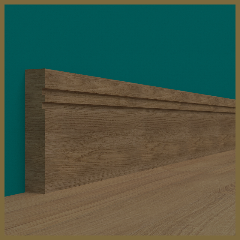 Square Edge Groove 2 Walnut Skirting Board