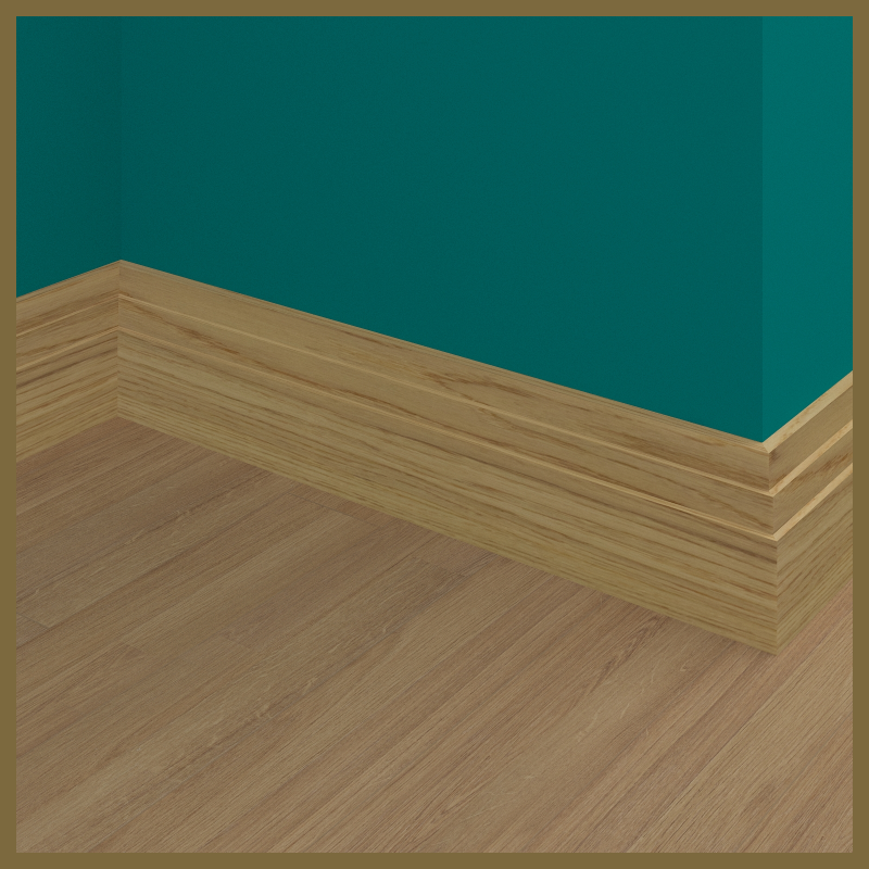 Square 2 Step Oak Skirting Board