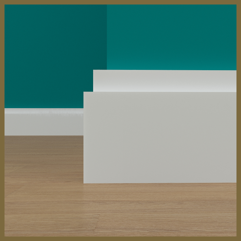 Square 1 Step MDF Skirting Board