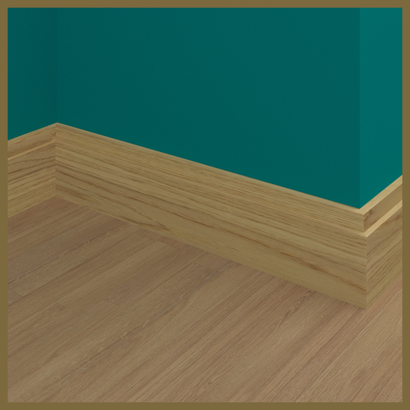 Square 1 Step Oak Skirting Board