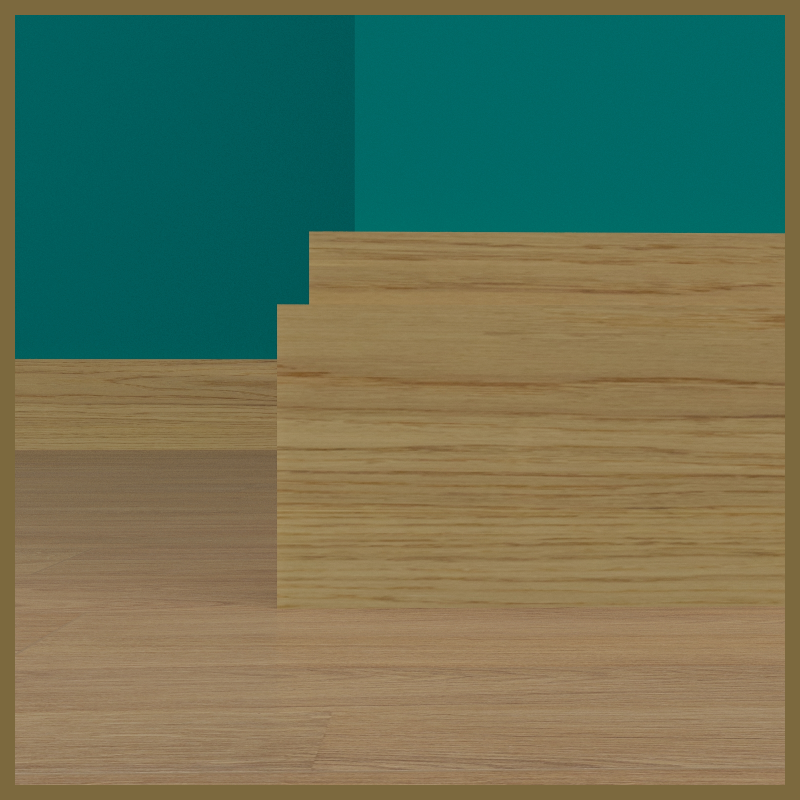 Square 1 Step Oak Skirting Board