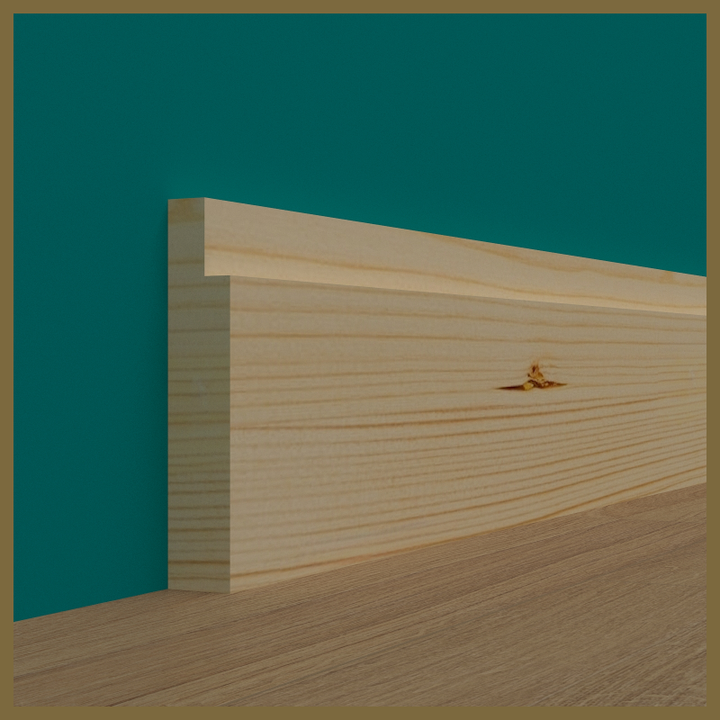 Square 1 Step Pine Skirting Board