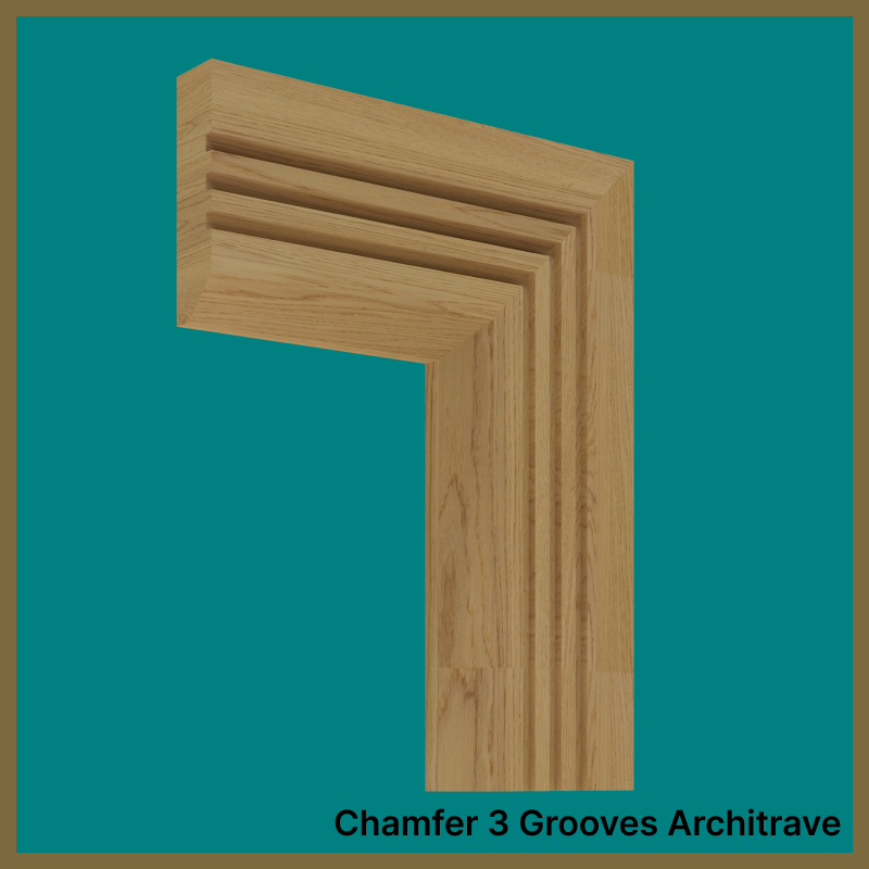 Chamfer 3 Groove Oak Architrave