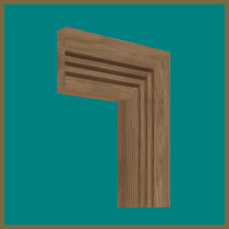 Square Edge Groove 3 Walnut Architrave