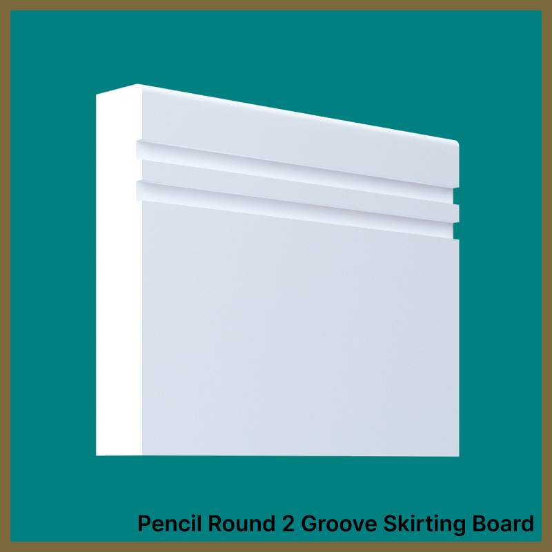 pencil round 2 groove MDF skirting board