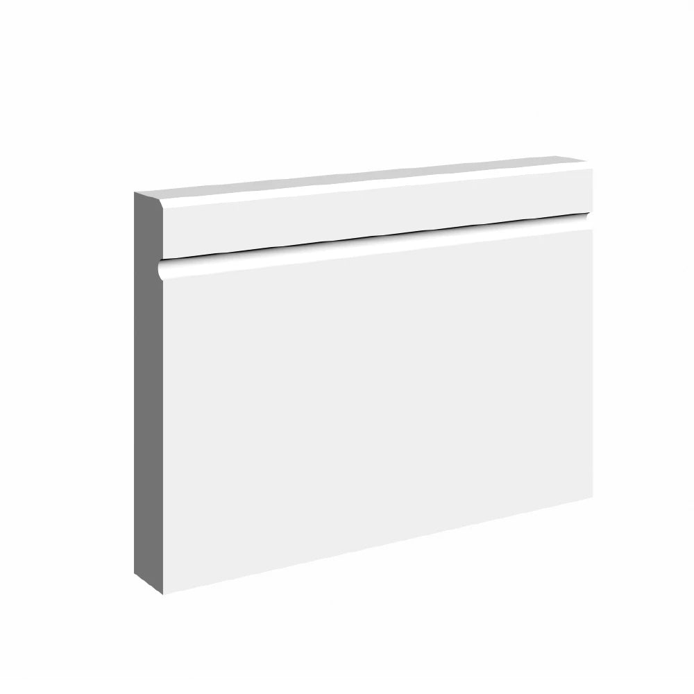 Edge 2x2 C 1 Groove White Skirting Boards