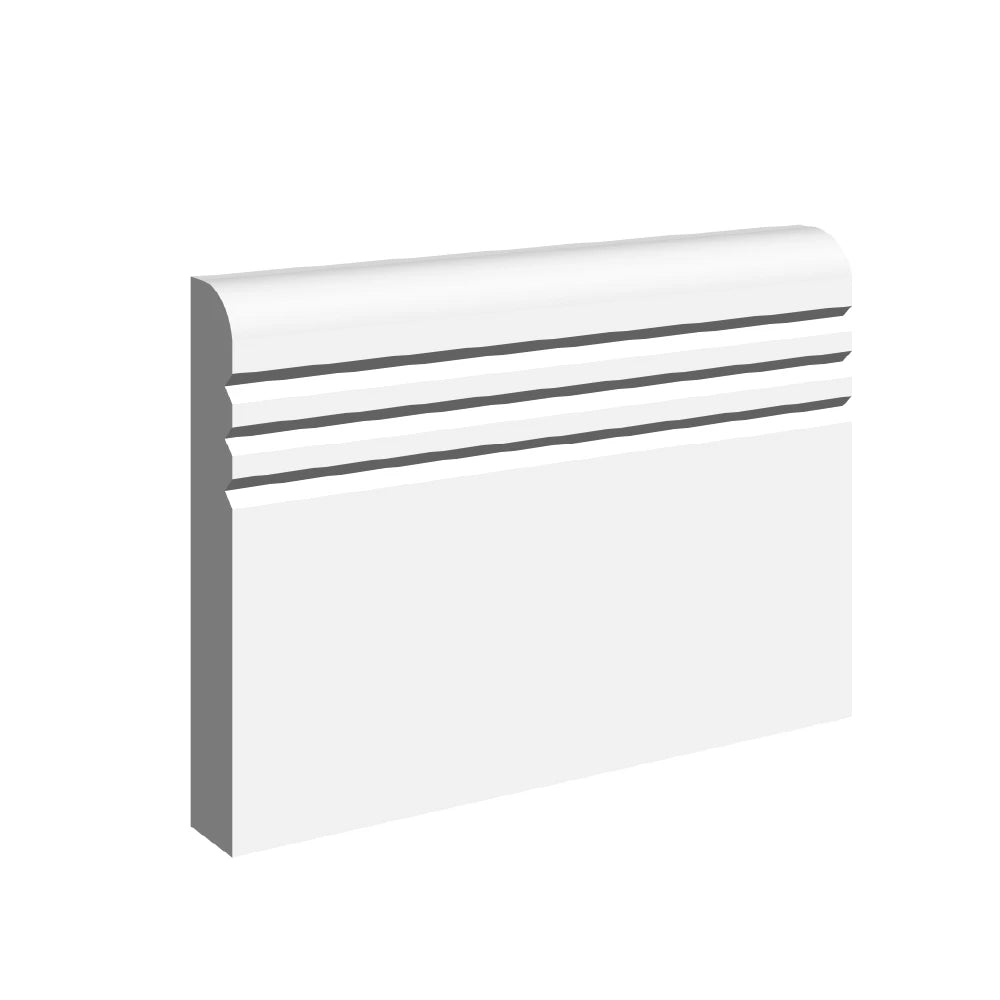 Bullnose V 3 Groove  Skirting Board