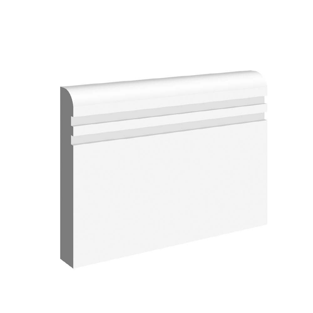 Bullnose 2 Groove  Skirting Board