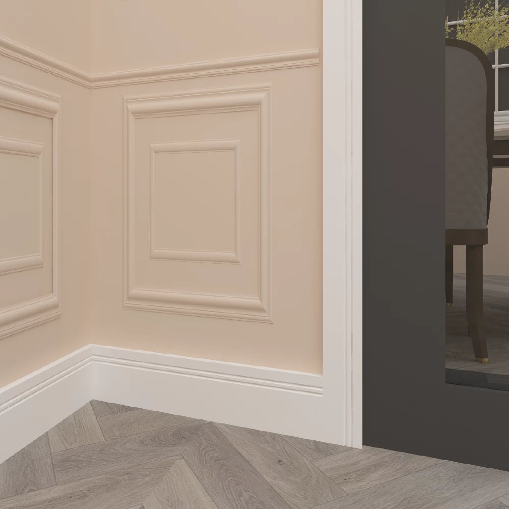 Square Edge V 2 Groove Skirting Board