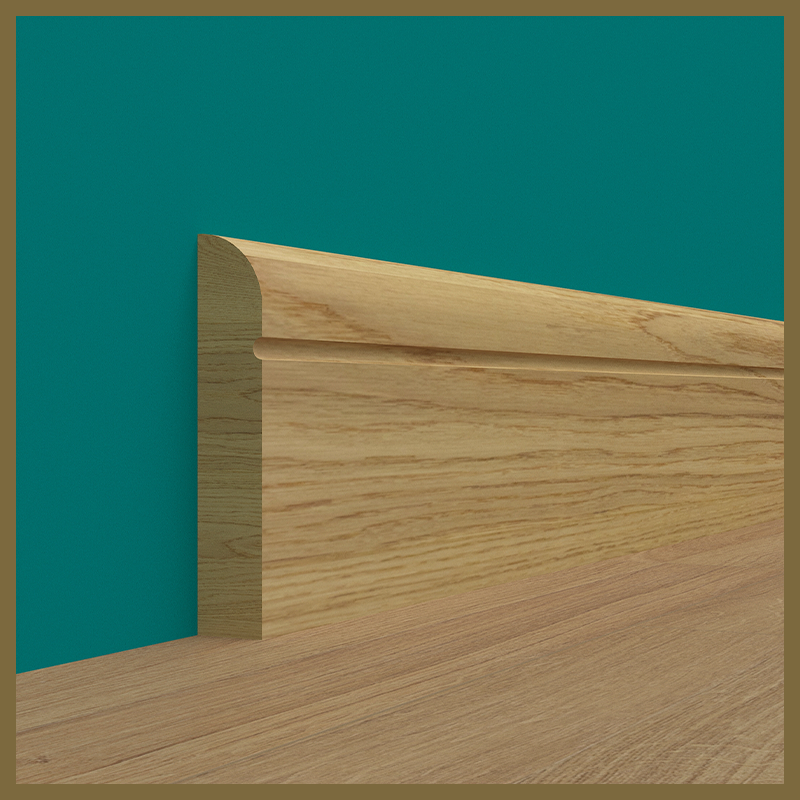 Bullnose C 1 Groove Oak Skirting Board