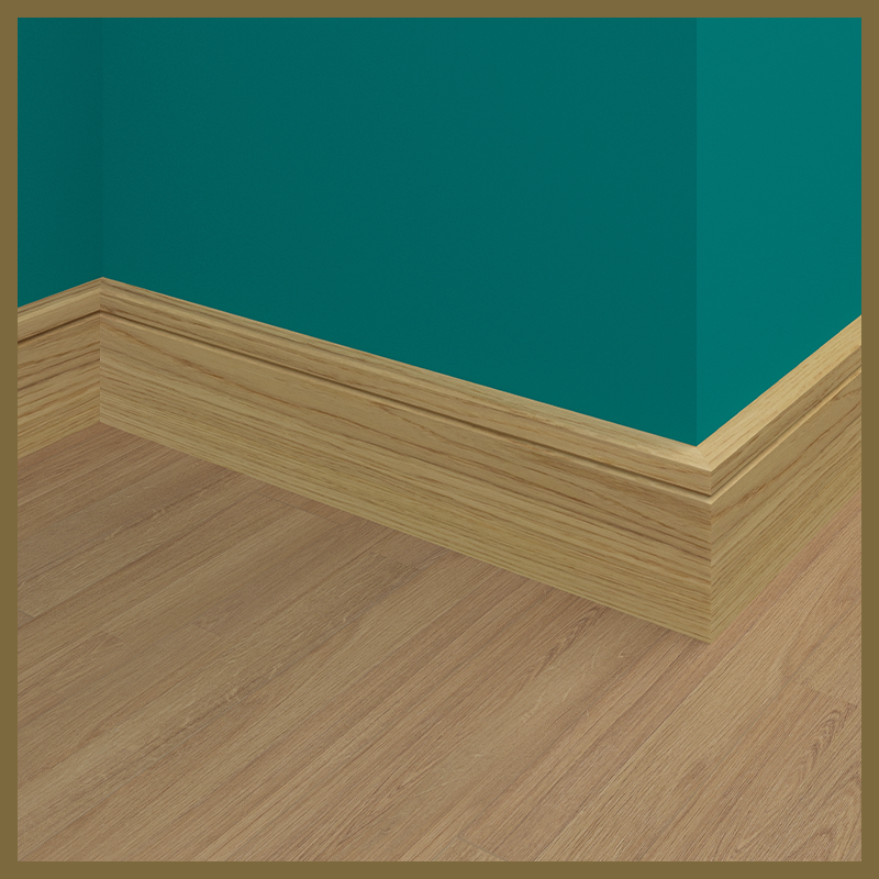 Chamfer V 1 Grooves Oak Skirting Board