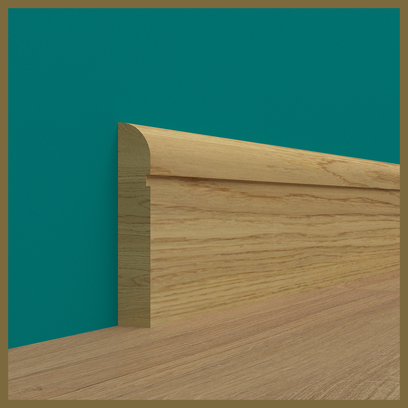 Bullnose 1 Groove Oak Skirting Board