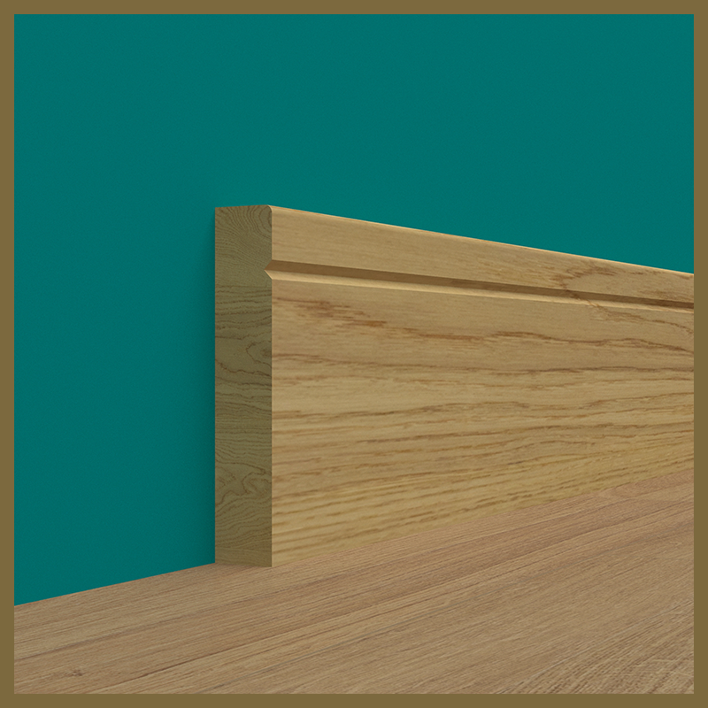 Pencil Round V 1 Groove Oak Skirting Board