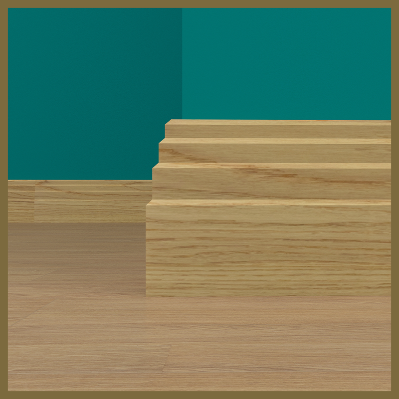 Stepped Oak Skirting Board